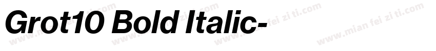 Grot10 Bold Italic字体转换